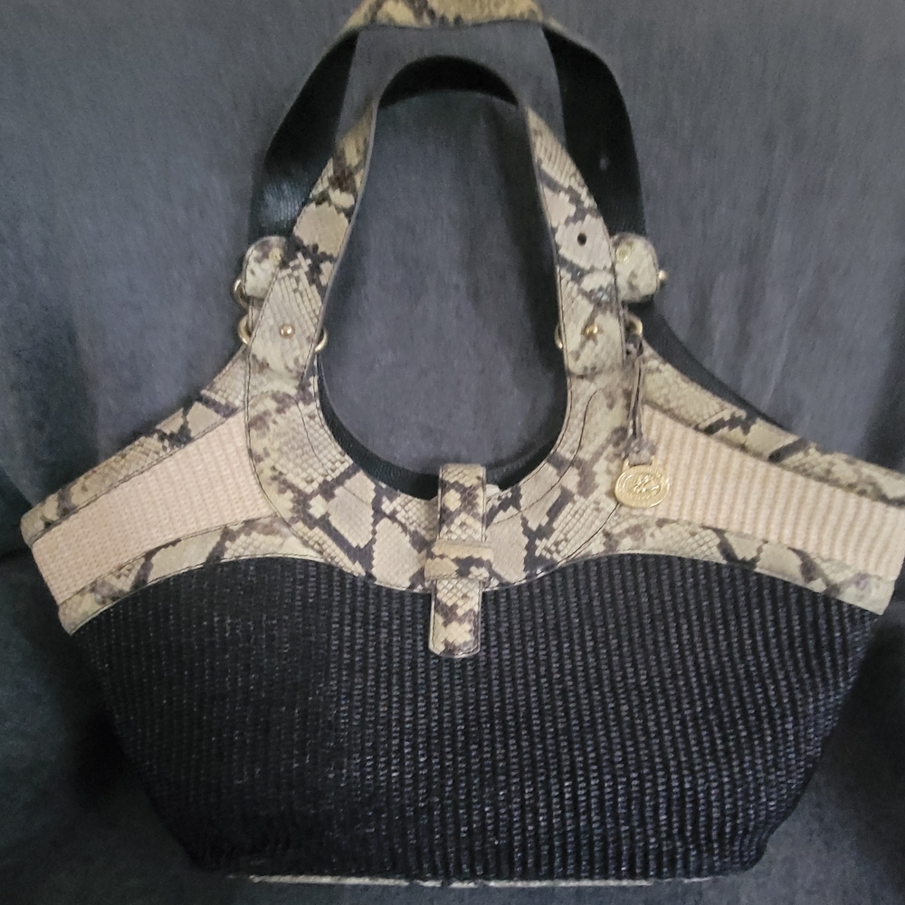 Stylish Brahmin Black and Tan Women's Bag